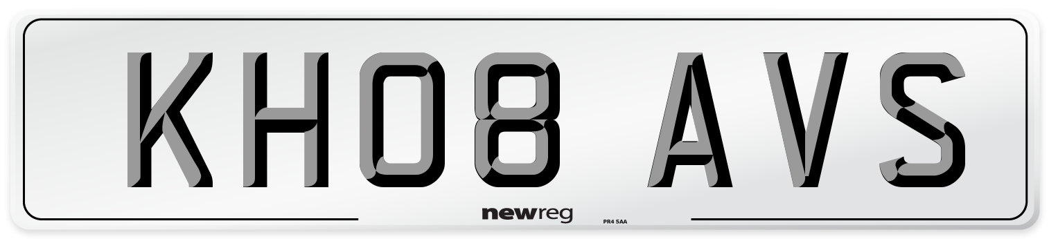 KH08 AVS Number Plate from New Reg